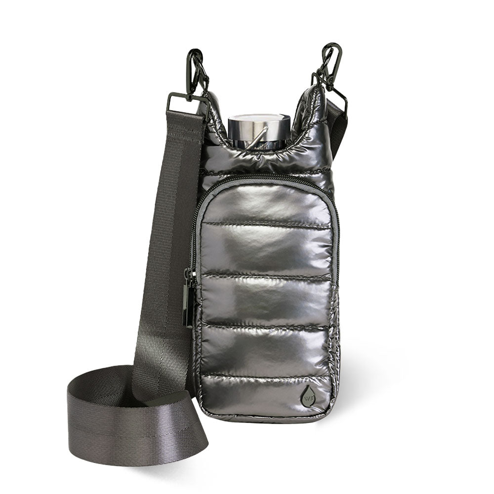 Pewter Glossy HydroBag® with Solid Strap