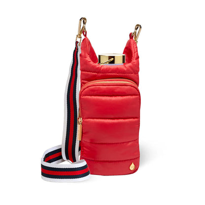 Poppy Red HydroBag® with Red, White, Navy striped Strap
