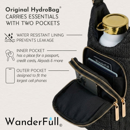 Black Faux Raffia HydroBag®