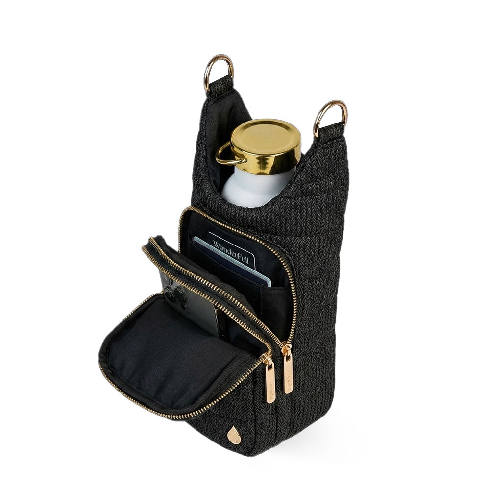 Black Faux Raffia HydroBag®