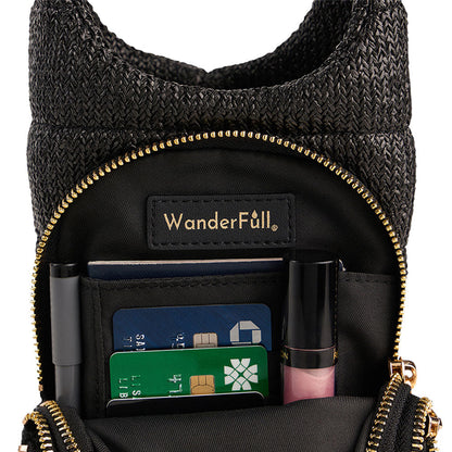 Black Faux Raffia HydroBag®