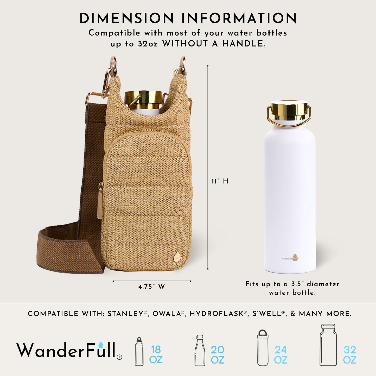 Natural Faux Raffia HydroBag®