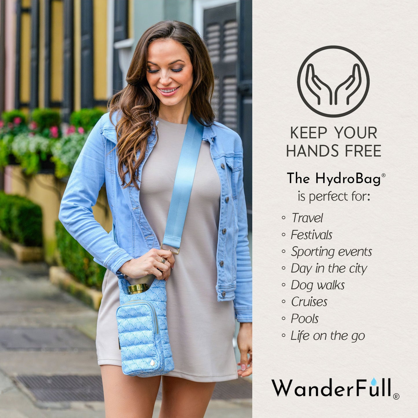 Blue Scallop Print HydroBag®