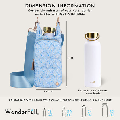 Blue Scallop Print HydroBag®