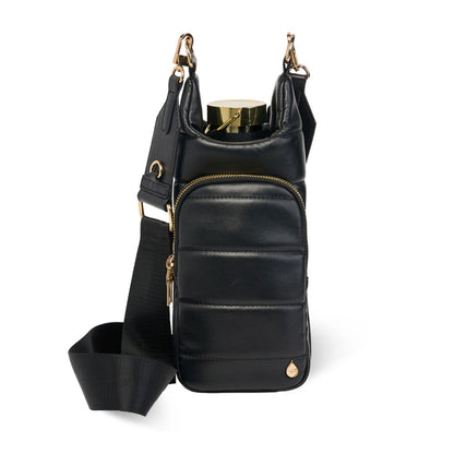 Black Vegan Leather HydroBag® with Strap Bundle