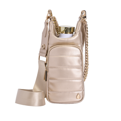 Soft Gold Vegan Leather HydroBag® with Strap Bundle