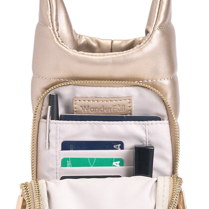 Soft Gold Vegan Leather HydroBag® with Strap Bundle