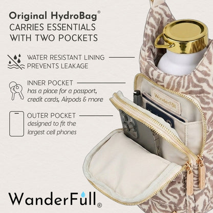 Natural Zebra Print Linen HydroBag®