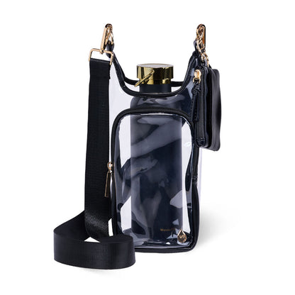 Clear HydroBag® Stadium with Black Trim and Matching RFID Pouch