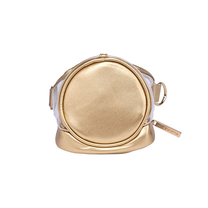 Clear HydroBag® Stadium with Gold Trim and Matching RFID Pouch