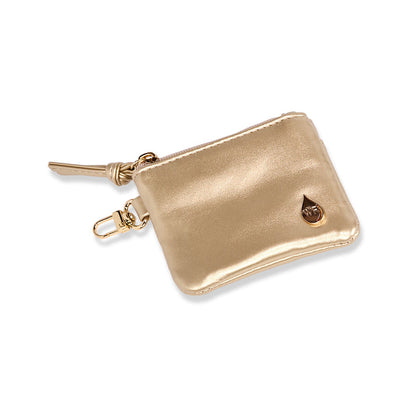 Gold Vegan Leather RFID Card Pouch