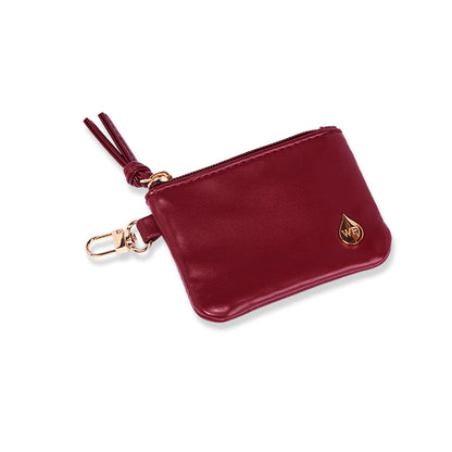 Maroon Vegan Leather RFID Card Pouch