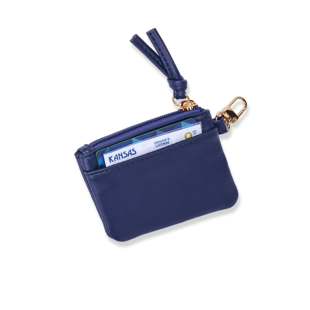 Clear HydroBag® Stadium with Navy Trim and Matching RFID Pouch