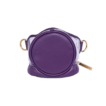 Clear HydroBag® Stadium with Purple Trim and Matching RFID Pouch