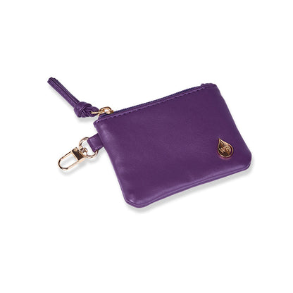 Clear HydroBag® Stadium with Purple Trim and Matching RFID Pouch