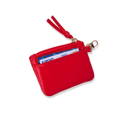 Clear HydroBag® Stadium with Red Trim and Matching RFID Pouch