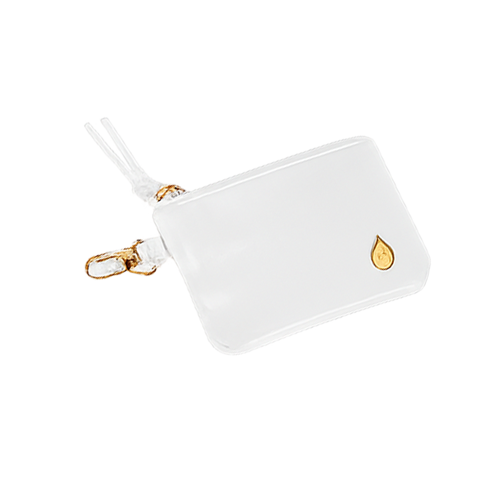 White Vegan Leather RFID Card Pouch