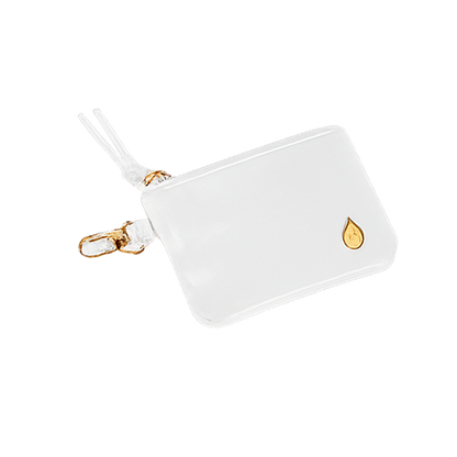 White Vegan Leather RFID Card Pouch