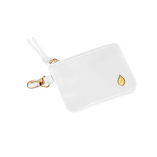 White Vegan Leather RFID Card Pouch