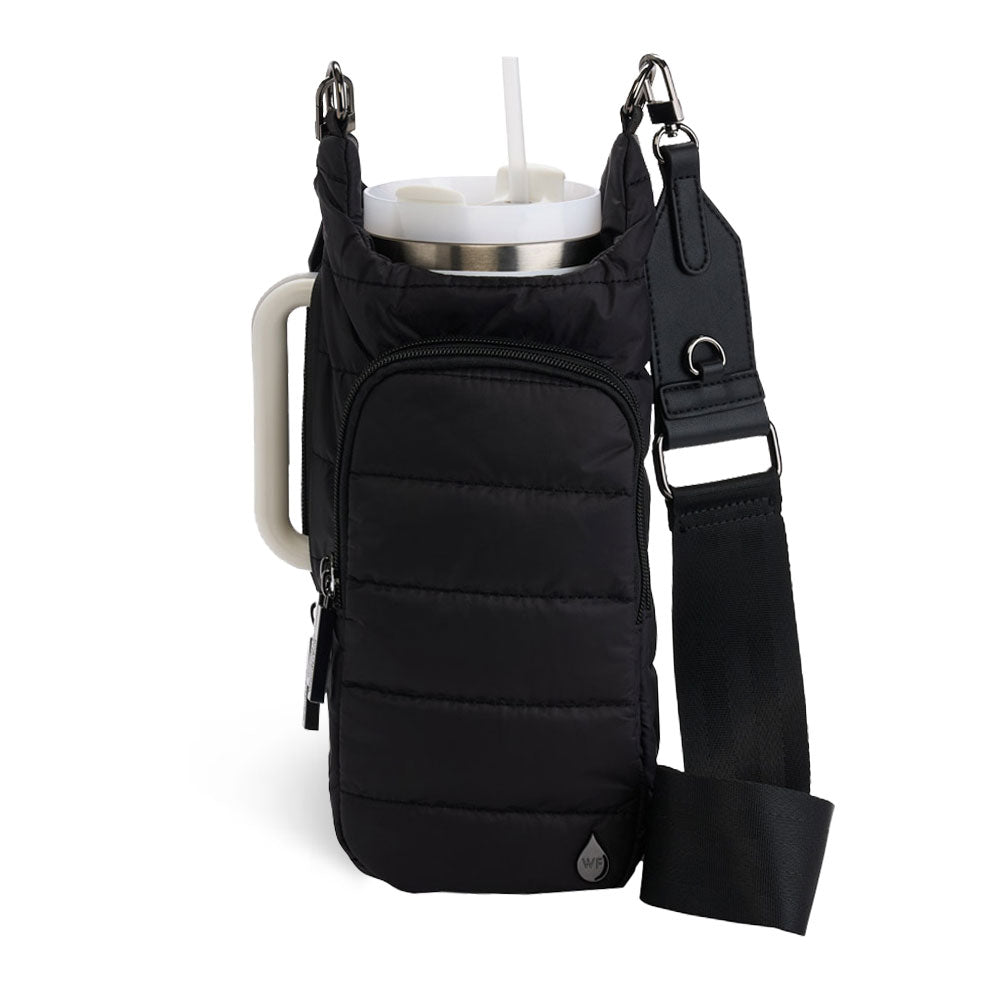 HydroBag® HANDLE®- Black Matte with Vegan Leather Trimmed Strap