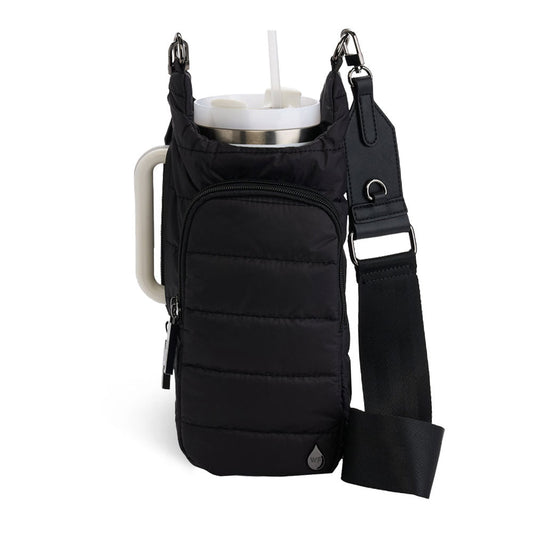 HydroBag® HANDLE®- Black Matte with Vegan Leather Trimmed Strap