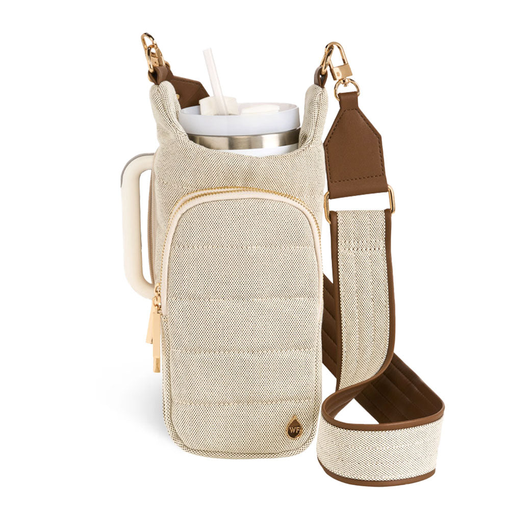 HydroBag® HANDLE® - Dark Oatmeal Canvas with Canvas Vegan Leather Strap