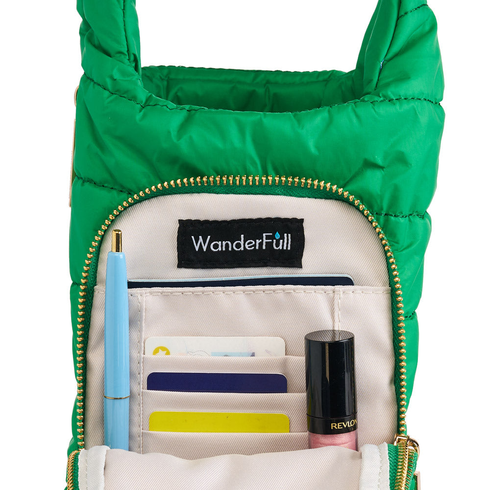HydroBag® HANDLE®- Kelly Green with Green and White patterned strap