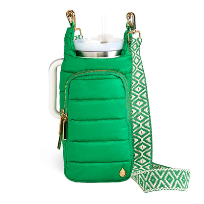 HydroBag® HANDLE®- Kelly Green with Green and White patterned strap
