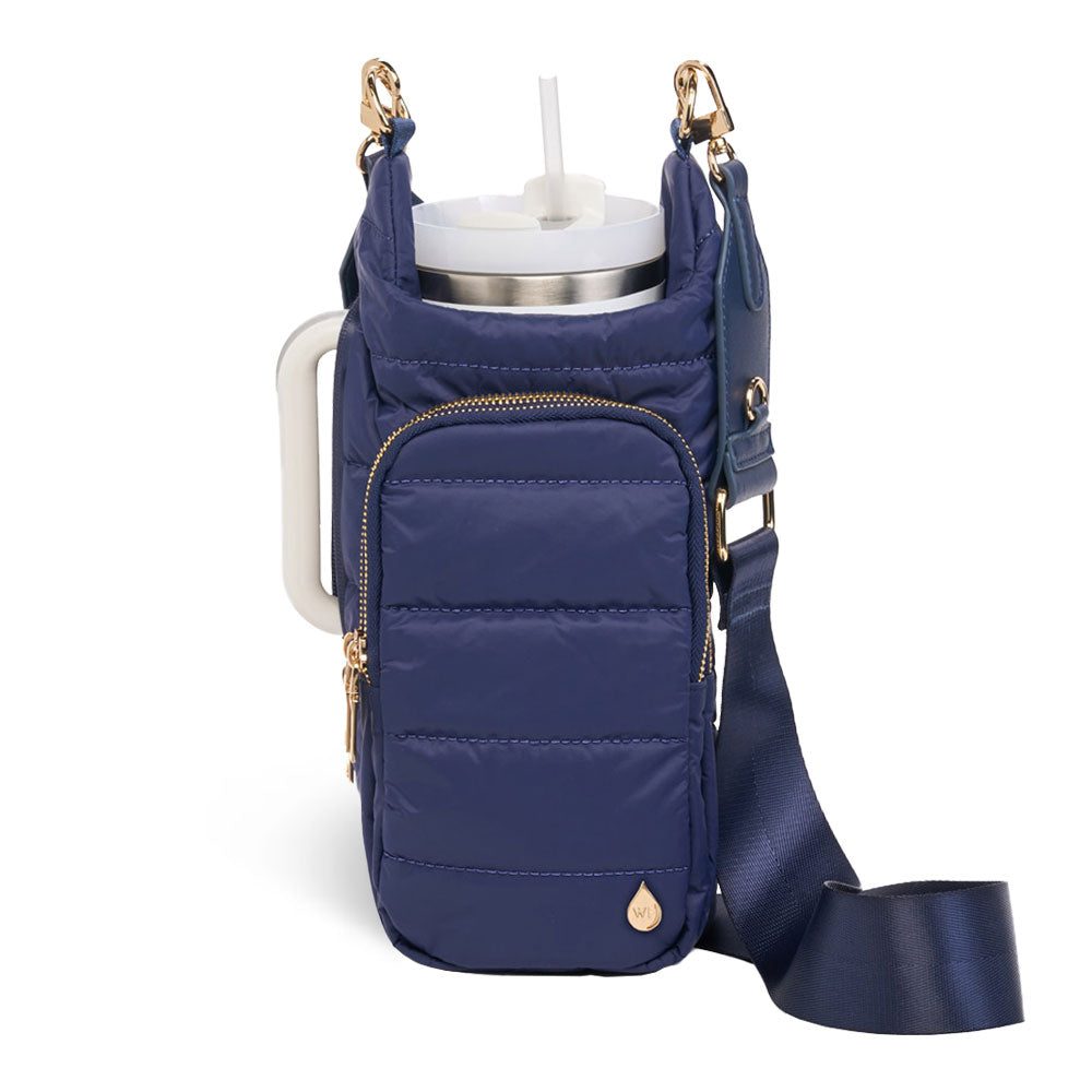 HydroBag® HANDLE®- Navy Matte with Solid Vegan Leather Strap