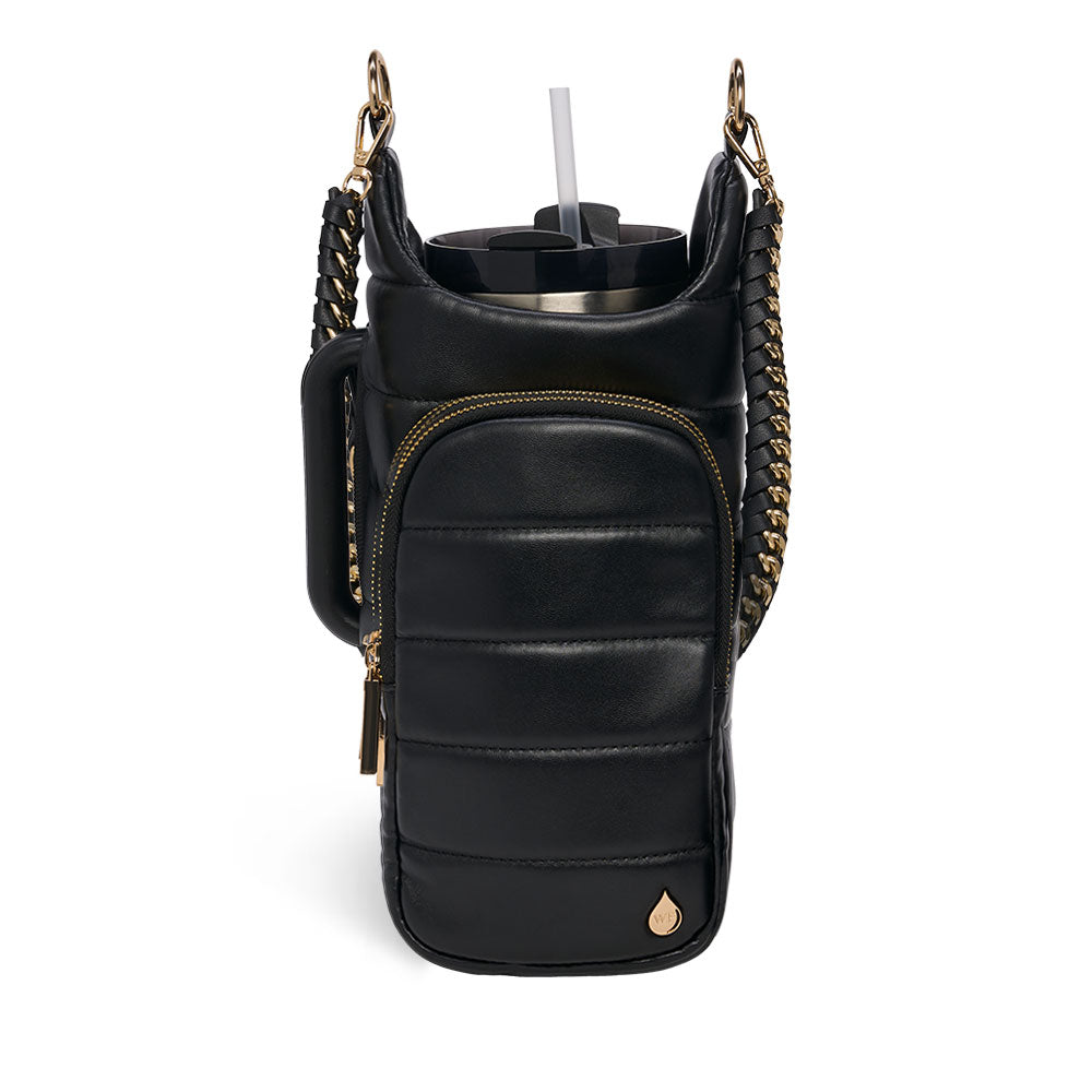 HydroBag® HANDLE®- Black Vegan Leather with Strap Bundle