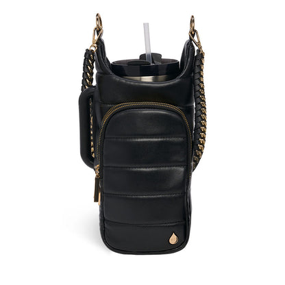 HydroBag® HANDLE®- Black Vegan Leather with Strap Bundle