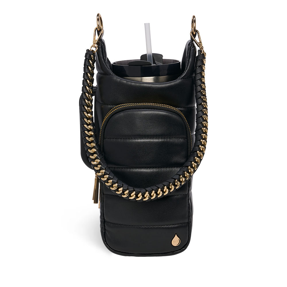HydroBag® HANDLE®- Black Vegan Leather with Strap Bundle