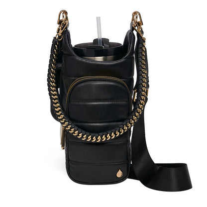 HydroBag® HANDLE®- Black Vegan Leather with Strap Bundle