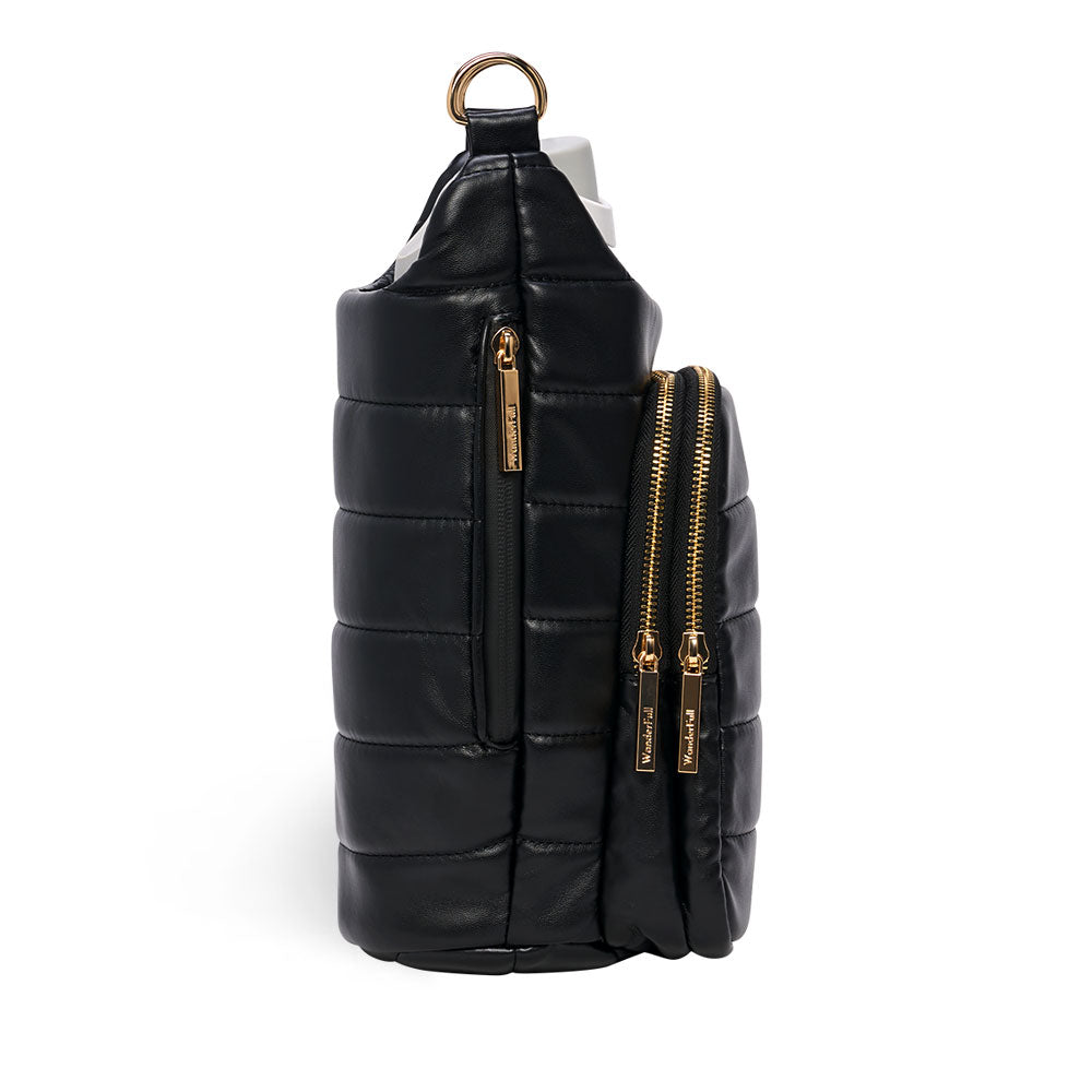 HydroBag® HANDLE®- Black Vegan Leather with Strap Bundle