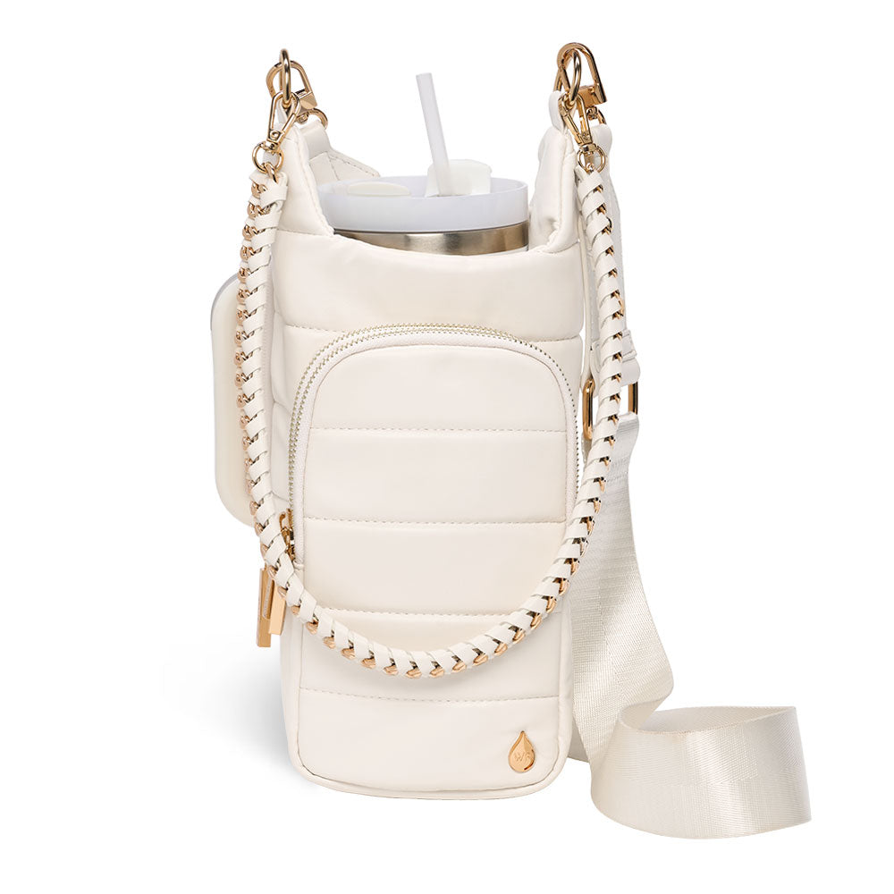 HydroBag® HANDLE®- Ivory Vegan Leather with Strap Bundle