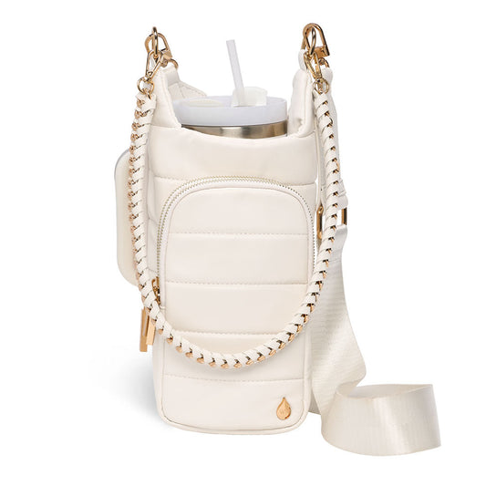HydroBag® HANDLE®- Ivory Vegan Leather with Strap Bundle