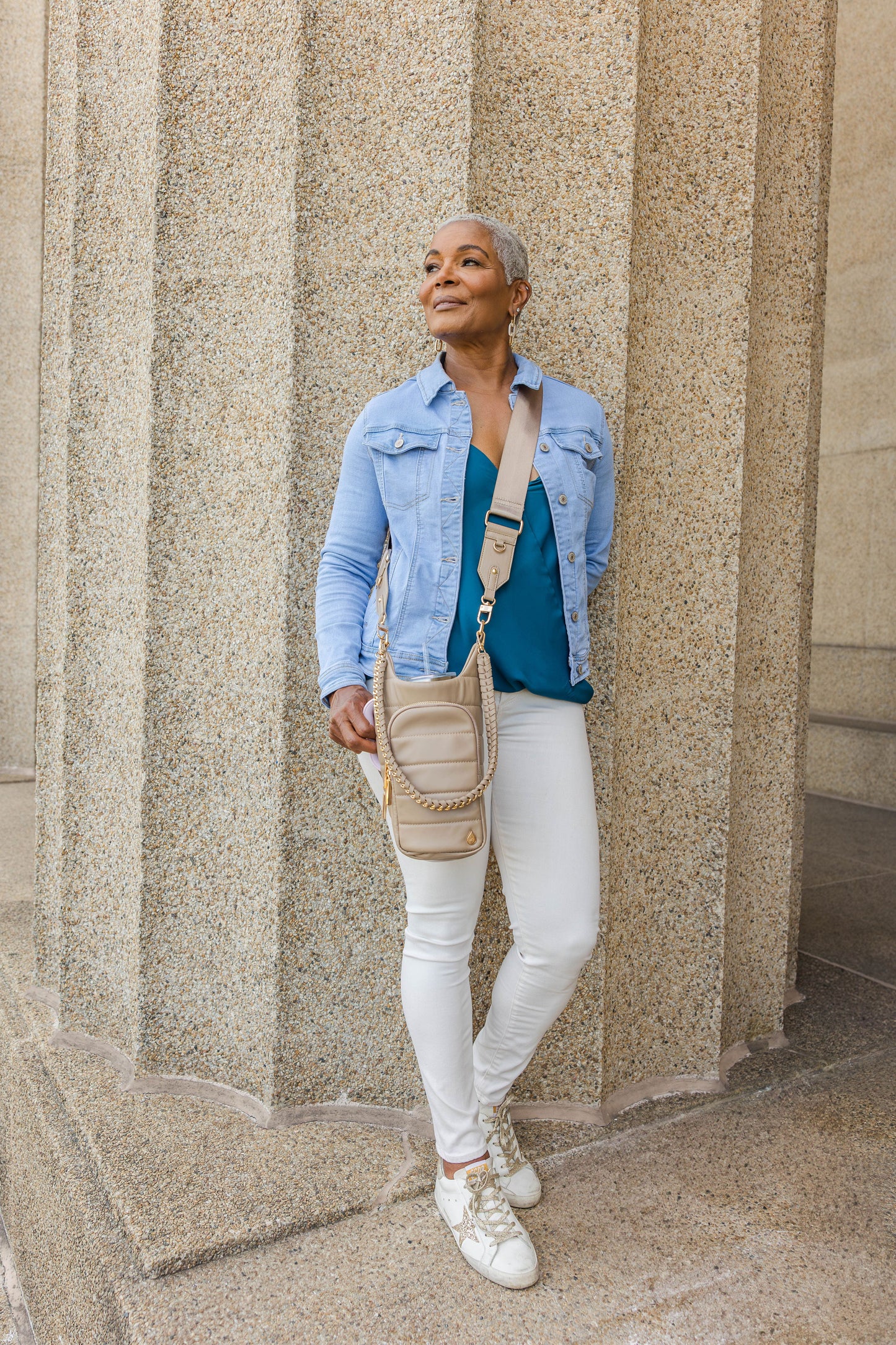HydroBag® HANDLE®- Taupe Vegan Leather with Strap Bundle
