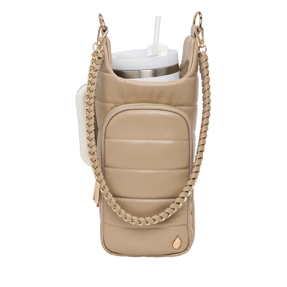 HydroBag® HANDLE®- Taupe Vegan Leather with Strap Bundle