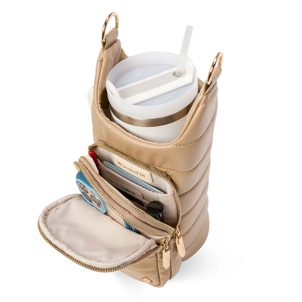 HydroBag® HANDLE®- Taupe Vegan Leather with Strap Bundle