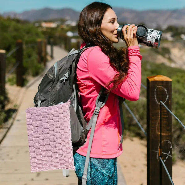 Snuggle UP Travel Blanket – Clip On Ultra‑Soft Microfiber Fleece, Portable 50x60 in with Carrying Pouch