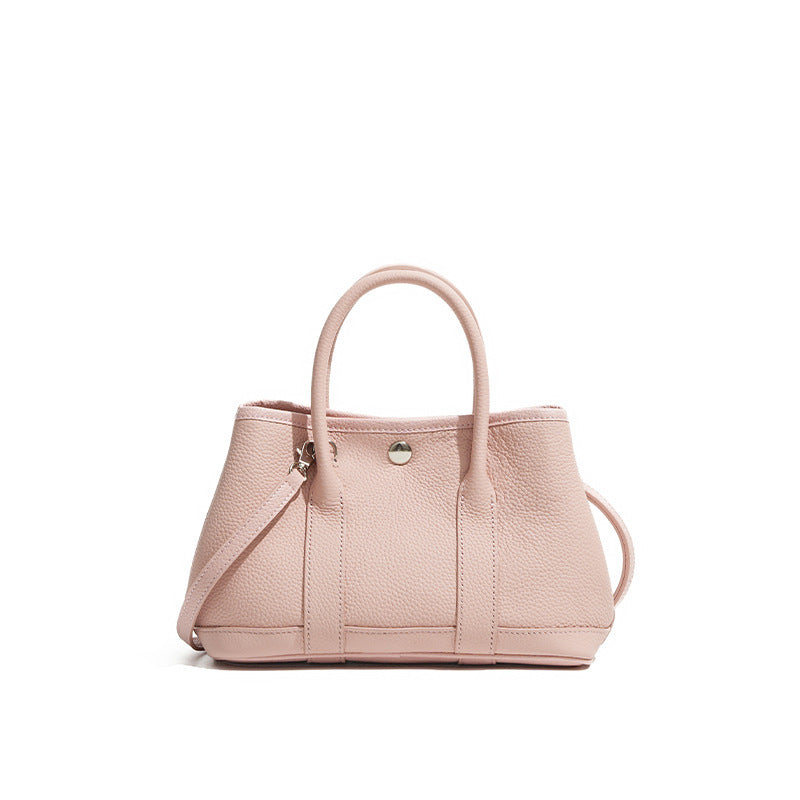 Genuine Leather Women's Crossbody Handbag – Soft Structure, Bold Color