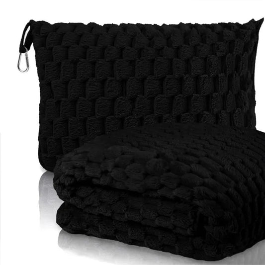Snuggle UP Travel Blanket – Clip On Ultra‑Soft Microfiber Fleece, Portable 50x60 in with Carrying Pouch