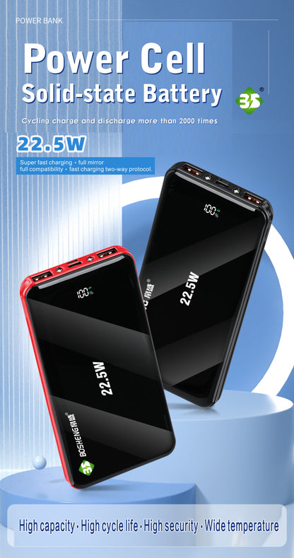 Portable Power Bank 10000mAh – 22.5W Super Fast Charging Universal Battery Pack for iPhone, Android & All Devices, Compact & Travel‑Friendly