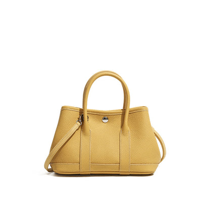 Genuine Leather Women's Crossbody Handbag – Soft Structure, Bold Color