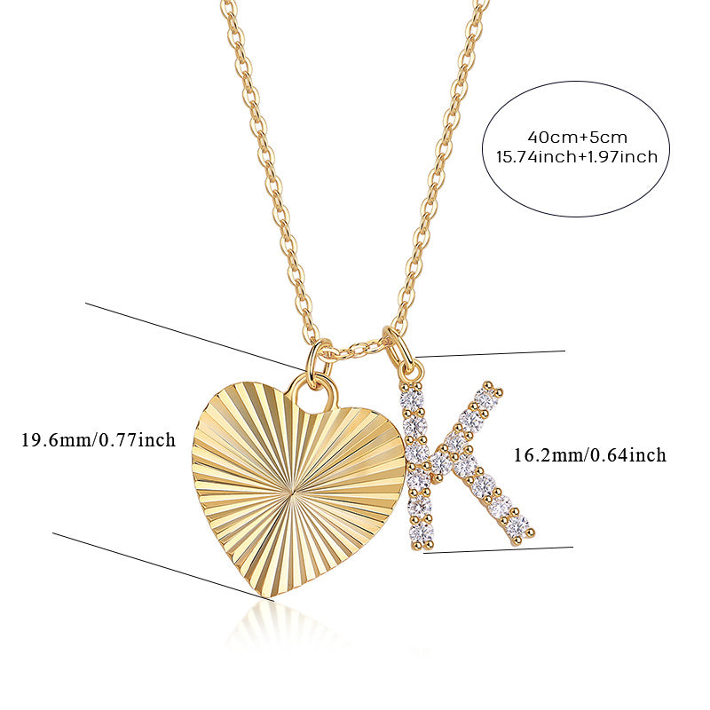 Heart Of Hearts Luxurious Fashion Diamond Pendant Necklace Set With Moissanite Diamond Silver Ornaments