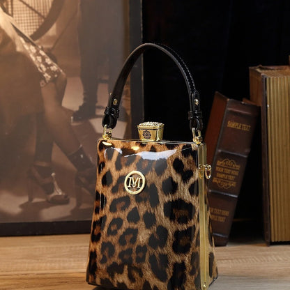 Patent Leather Glossy Shoulder & Crossbody Bag – Light Luxury All‑matching