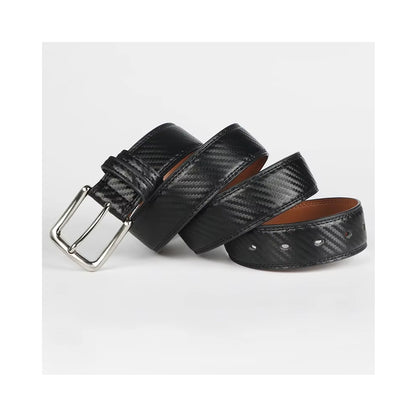 Genuine Leather Business Belt for Men & Boys – Swivel Pin Buckle, Classic Retro Style