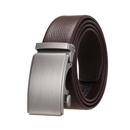 Men’s Automatic Leather Belt – Business, Casual & Formal Wear Adjustable Belt