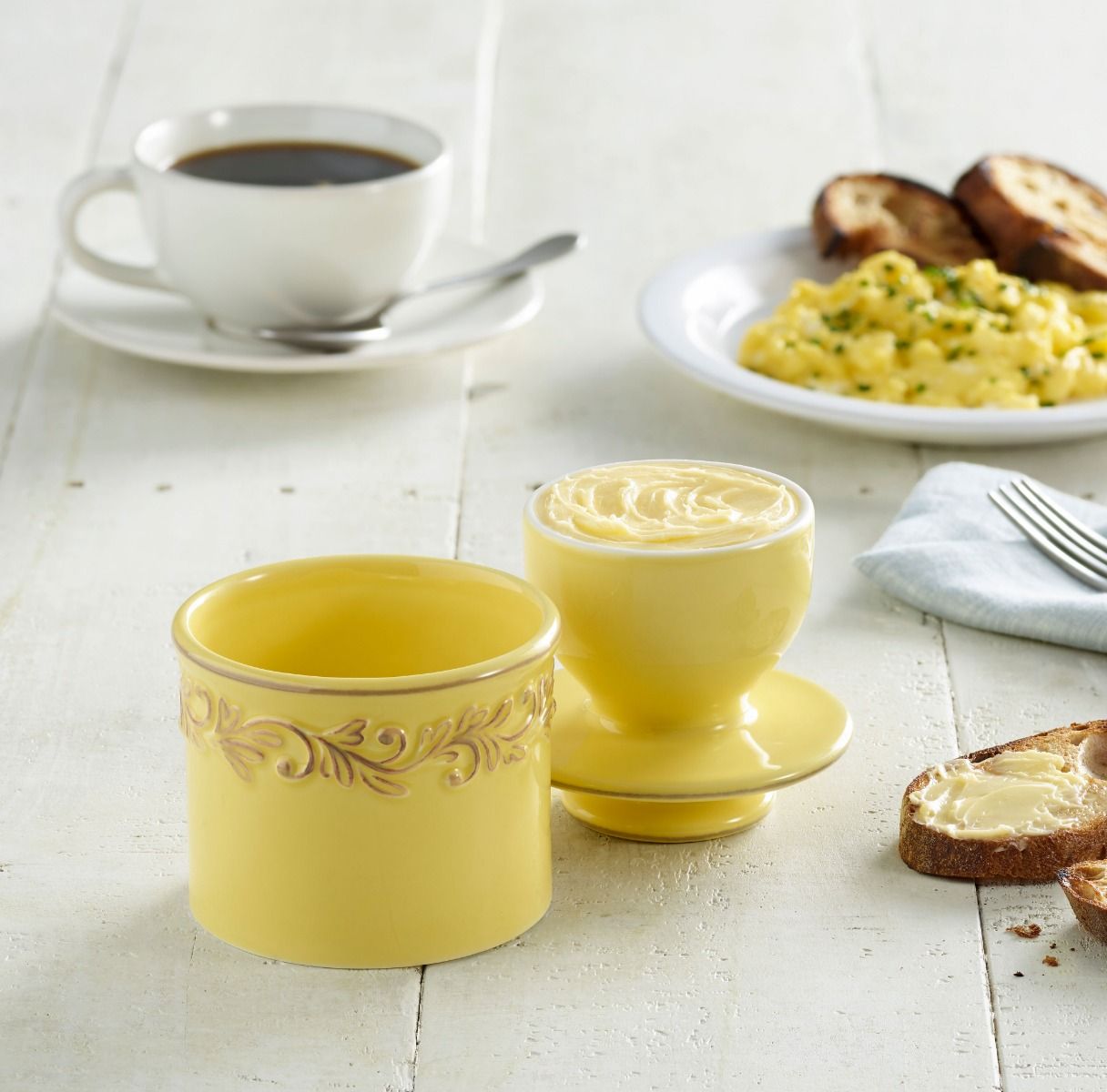 Goldenrod Antique Butter Bell Crock