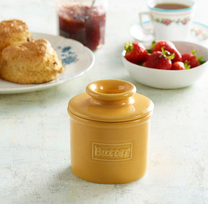 Golden Yellow Cafe Retro Butter Bell Crock